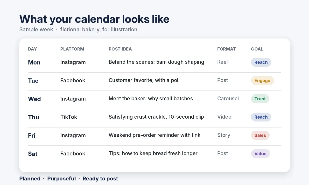 Sample: strat 2 calendar